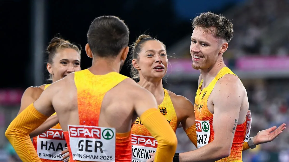Deutsche Mixed-Staffel gewinnt Silber bei EM-Premiere in Birmingham